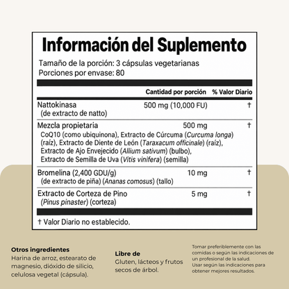PuraDerma Nattokinasa - Apoyo Avanzado para la Circulación