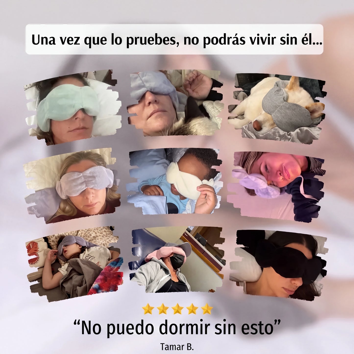 Máscara para dormir pesada