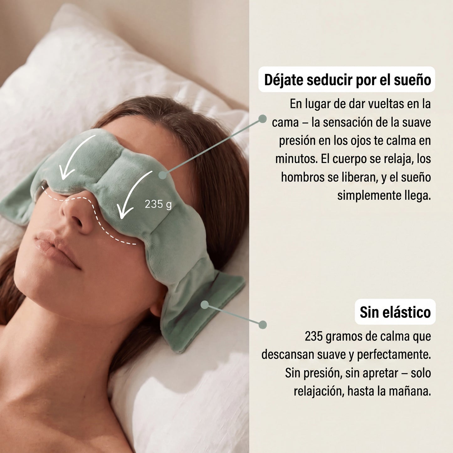 Máscara para dormir pesada